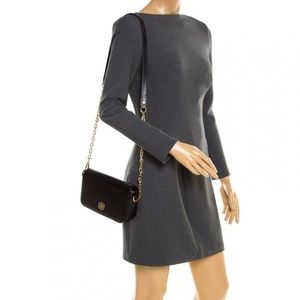Tory Burch Black Robinson Mini Chain Crossbody